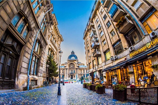 4h Bucharest Private Tour (2h by Car and 2h Walking in Old Town) - Old Town edge: Marmorosch bank vault and Curtea Veche context
