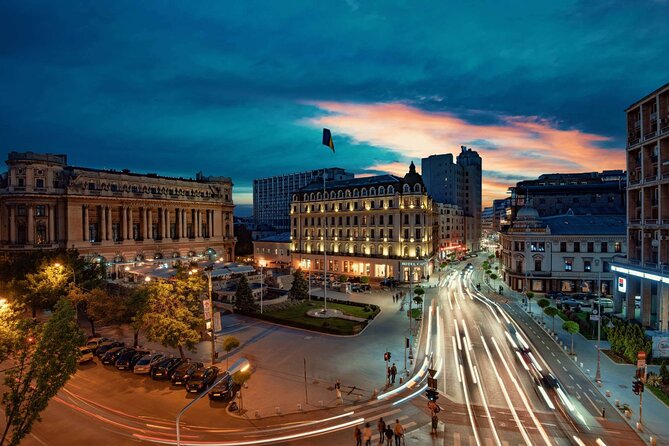 Bucharest Evening Tour and Traditional Dinner - 3 hours - University Square, National Theatre, and the Intercontinental Hotel