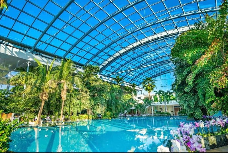 Bucharest: Therme Entry Ticket and Transfer - Walking into Therme Bucharest: Palm and Galaxy in plain terms