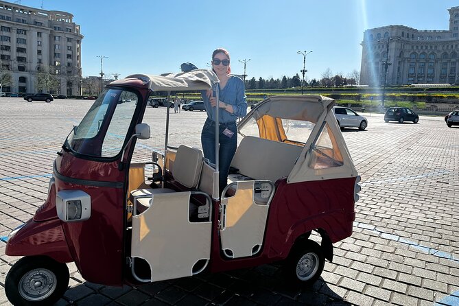 Bucharest Tuk Tuk City Tour - Arcul de Triumf and Romanian Athenaeum, where the photos feel worth the stop