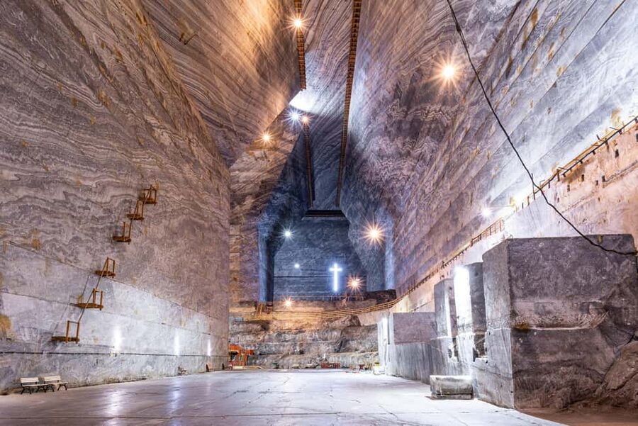 Minivan 8 : Bucharest Slanic Prahova Salt Mine Day Trip - The guided tour: museum stops, a soccer field, and a kids playground