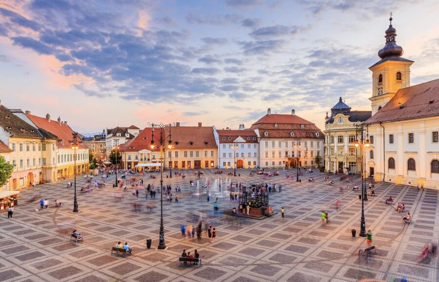 Transylvania's Trail: Sibiu, Bran Castle, Brasov, Sighisoara - Brasov evening: Black Church and Council Square plus a central hotel night