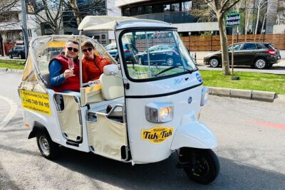 Tuk Tuk Bucharest Romantic Tour with miniBAR