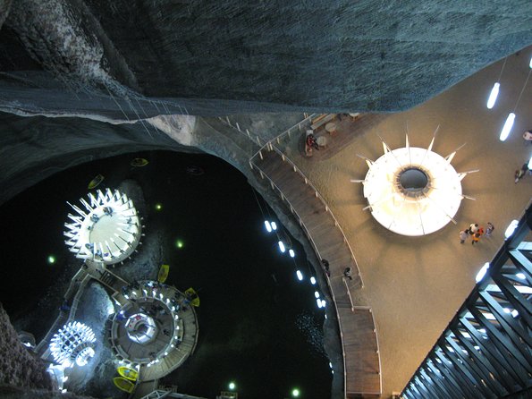 Turda salt mine, Rimetea village and Alba Iulia, from Cluj - Salina Turda underground: salt chambers, stairs, and the fun factor